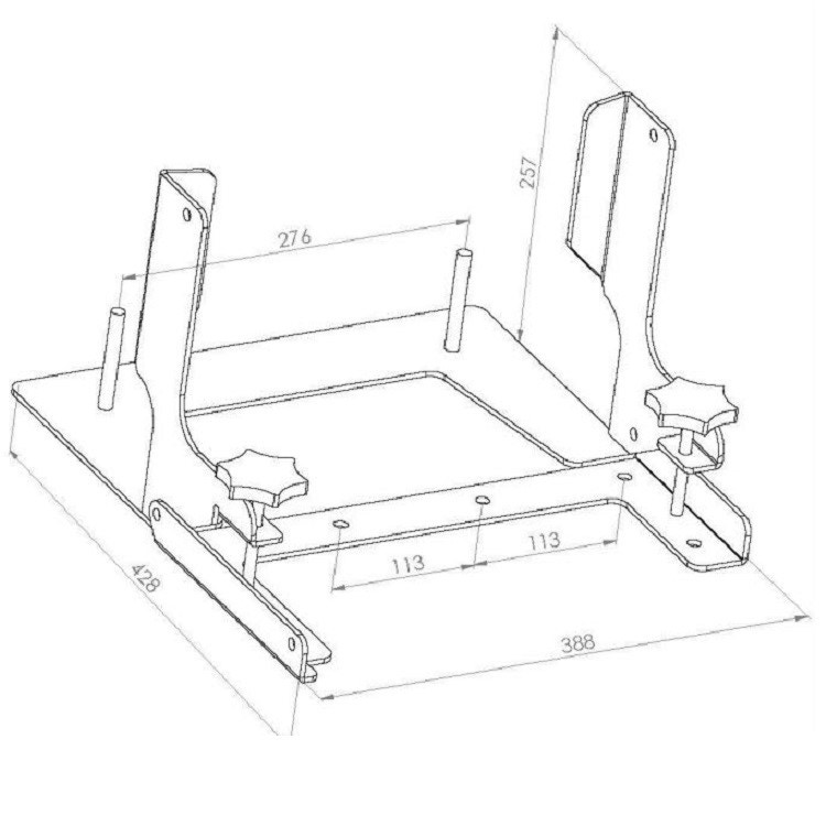 Immagine di Bocchi SLIM coppia mensole meccaniche per lavabo Slim, 38,8x42,8x25,7cm, acciaio verniciato NS8791
