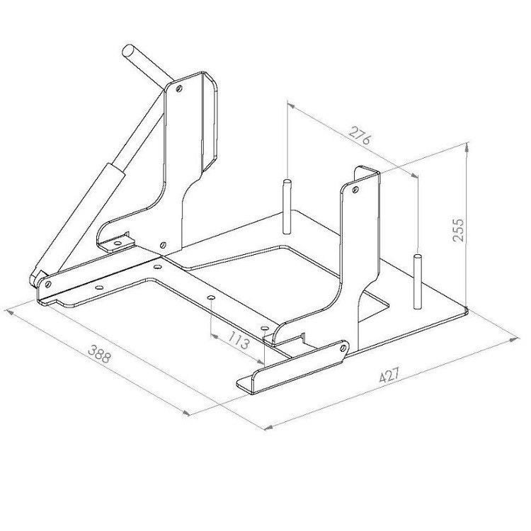 Immagine di Bocchi SLIM coppia mensole pneumatiche per lavabo Slim, 38,8x42,7x25,5, acciaio verniciato NS8990