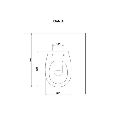 Immagine di Bocchi NEOS, W.C. per disabili a pavimento, senza sedile, senza apertura anteriore NS96535