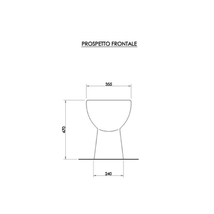 Immagine di Bocchi NEOS, W.C. per disabili a pavimento, senza sedile, senza apertura anteriore NS96535