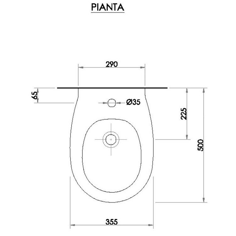 Immagine di Bocchi NEOS bidet per disabili, a pavimento, monoforo, con troppopieno NS96534