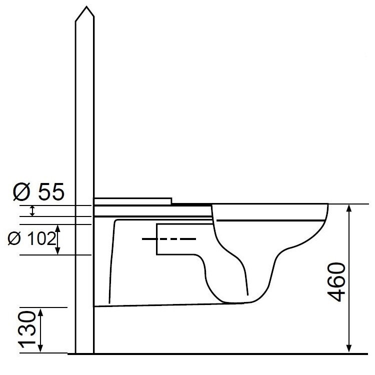 Immagine di Bocchi SLIM, W.C./bidet per disabili, sospeso con apertura anteriore per il passaggio della doccetta, sifone incorporato, scarico a parete, senza cassetta e senza sedile NS95436