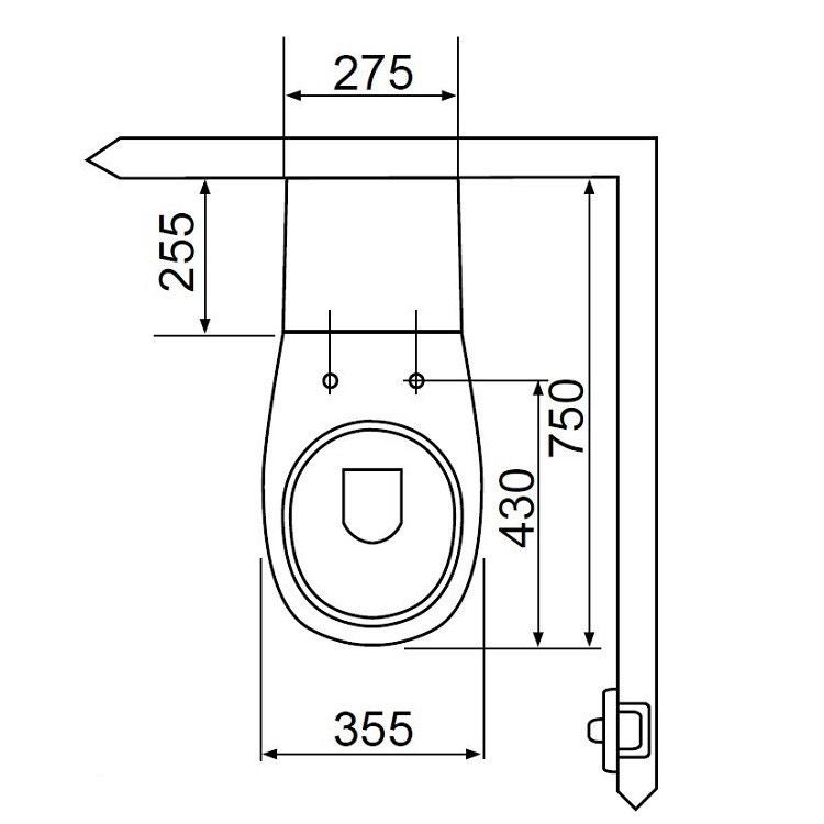 Immagine di Bocchi SLIM, W.C./bidet per disabili, sospeso con apertura anteriore per il passaggio della doccetta, sifone incorporato, scarico a parete, senza cassetta e senza sedile NS95436