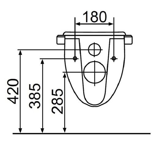 Immagine di Bocchi NEOS, W.C. per disabili sospeso, senza sedile, senza apertura anteriore, completo di sifone NS95536