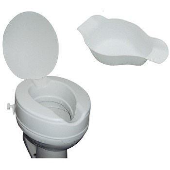 Immagine di Bocchi Alza W.C. WABI e SLIM con coperchio, altezza 10cm, bianco TG10AR