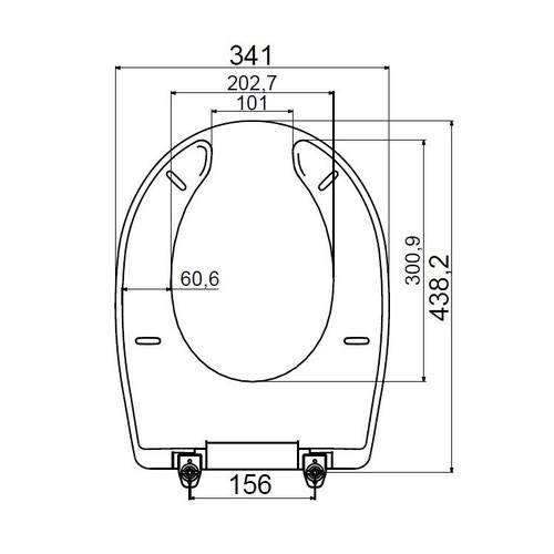 Immagine di Bocchi Sedile per W.C. WABI e SLIM 34,1x43,82cm, bianco NS321006