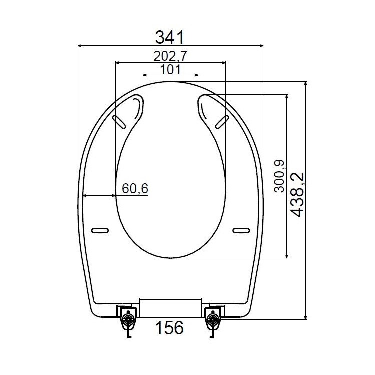 Immagine di Bocchi Sedile per W.C. WABI e SLIM 34,1x43,82cm, bianco NS321006