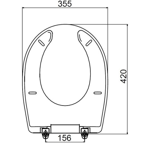 Immagine di Bocchi Sedile W.C. WABI e SLIM, con apertura frontale, 35,5x42cm, bianco NS321007