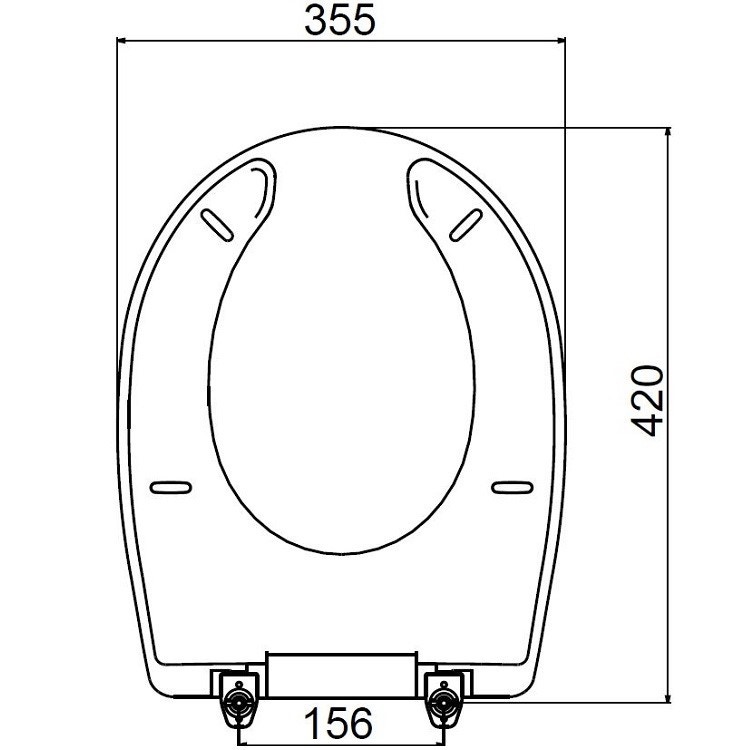 Immagine di Bocchi Sedile W.C. WABI e SLIM, con apertura frontale, 35,5x42cm, bianco NS321007