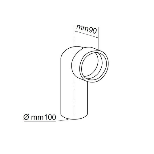 Immagine di Bocchi Curva raccordo 90° per sanitari a pavimento WABI, diametro 110-100 NS96017