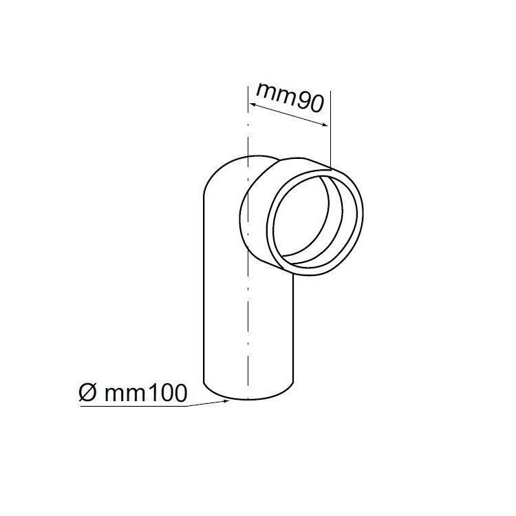 Immagine di Bocchi Curva raccordo 90° per sanitari a pavimento WABI, diametro 110-100 NS96017