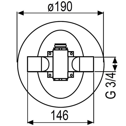 Immagine di Bocchi BOMIX DI 6 miscelatore termostatico per vasca-doccia, senza rubinetto di arresto, diametro 19, cromo lucido NMB01401