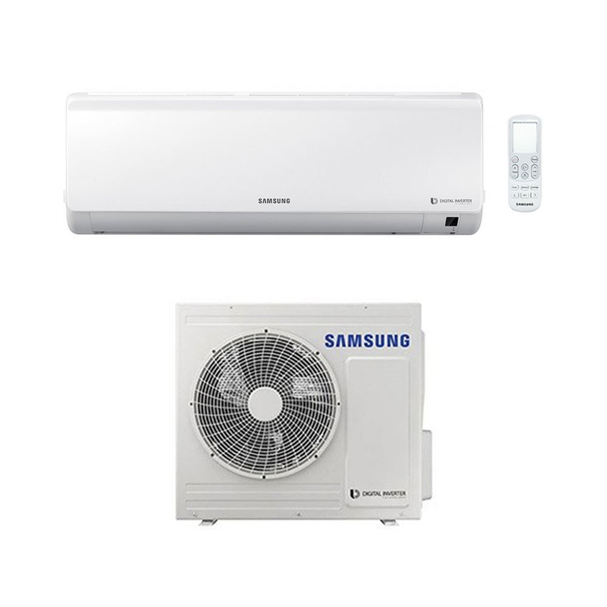 Immagine di Samsung NEW STYLE PLUS R32 Climatizzatore monosplit inverter bianco | unità esterna 5 kW unità interna 18000 BTU F-AR18NSP