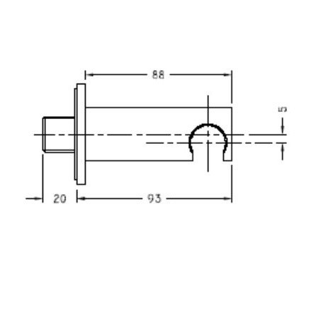 Immagine di Bocchi Supporto anti allagamento con attivazione automatica della doccetta, cromo lucido NV00822