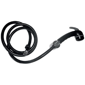 Immagine di Bocchi Doccetta con flessibile completa di leva per il comando dell'acqua a chiusura automatica, ABS antiurto, nero NV00621