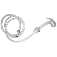 Immagine di Bocchi Doccetta con flessibile completa di leva per il comando dell'acqua a chiusura automatica, ABS antiurto, bianco NV00621B