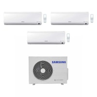 Immagine di Samsung NEW STYLE PLUS R32 Climatizzatore trial split inverter, bianco | unità esterna 5.2 kW unità interne 7000+7000+7000 BTU AJ052RCJ3EG/EU+3xAR07NXFHBWKNEU