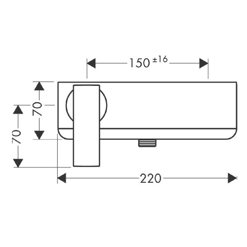 Immagine di Axor CITTERIO miscelatore monocomando, per doccia, esterno, con maniglia a leva, finitura cromo 39600000