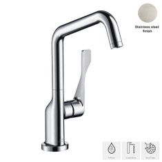 Immagine di Axor CITTERIO miscelatore cucina con bocca alta orientabile finitura acciaio optic 39850800