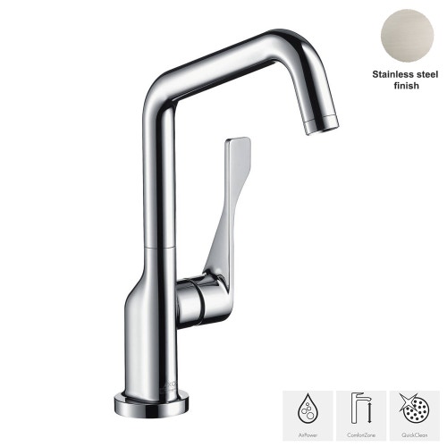Immagine di Axor CITTERIO miscelatore cucina con bocca alta orientabile finitura acciaio optic 39850800