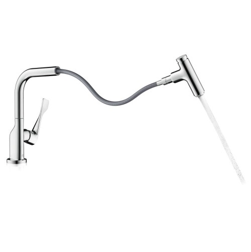 Immagine di Axor CITTERIO miscelatore monocomando cucina, Select 230, con doccetta estraibile, finitura acciaio inox 39861800