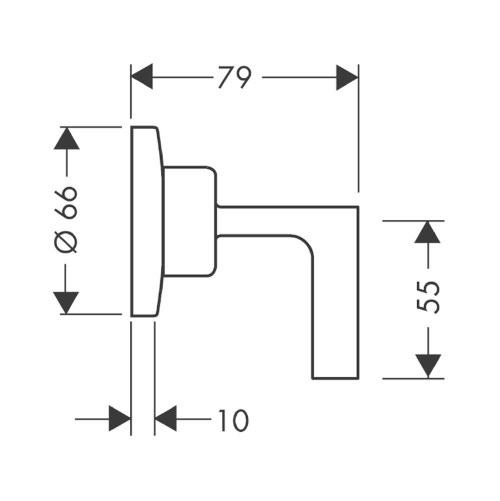 Immagine di Axor CITTERIO rubinetto d'arresto ad incasso, maniglia a leva, finitura cromo 39960000