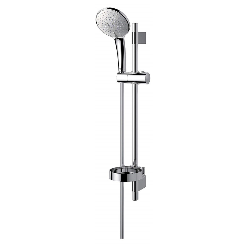 Immagine di Ideal Standard IDEALRAIN asta doccia L1, doccetta a 1 funzione e asta murale da 90 cm, finitura cromo B9424AA