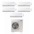 Immagine di Samsung NEW STYLE PLUS R32 Climatizzatore penta split inverter, bianco | unità esterna 10 kW unità interne 9000+9000+9000+9000+24000 BTU AJ100RCJ5EG/EU+4xAR09NXFHBWKNEU+AR24RXFHBWKNEU