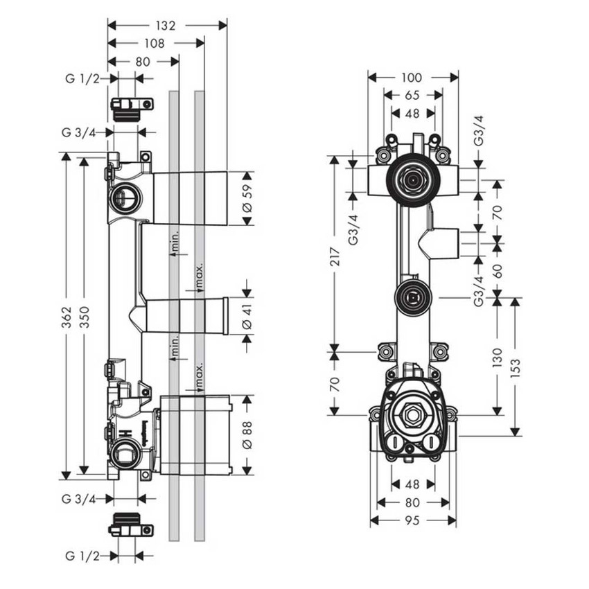 Immagine di Axor CITTERIO E corpo incasso 36708180