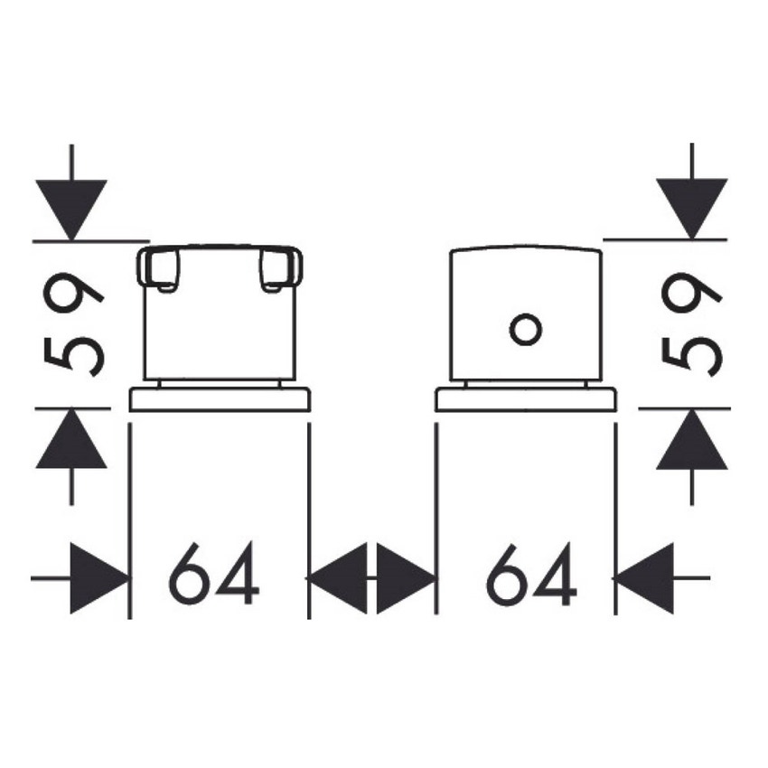 Immagine di Axor CITTERIO E set esterno termostatico 2 fori, a bordo vasca, finitura cromo 36412000