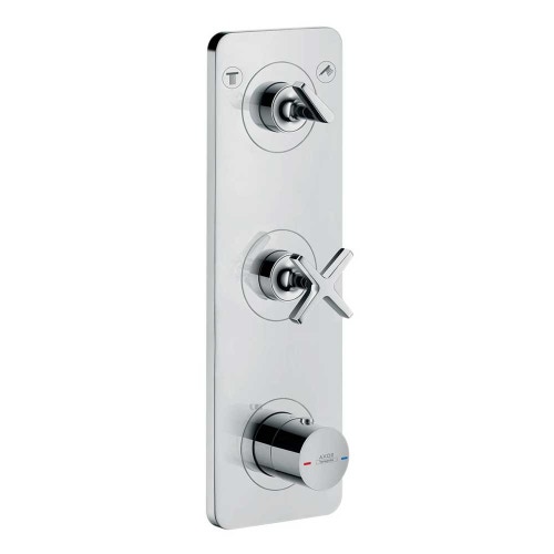 Immagine di Axor CITTERIO E modulo termostatico 380/120, ad incasso, per 2 utenze, con piastrina, finitura cromo 36703000