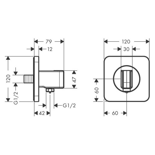 Immagine di Axor CITTERIO E set porter 120/120 softcube, finitura cromo 36724000