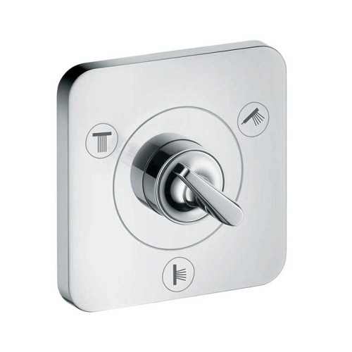 Immagine di Axor CITTERIO E set esterno deviatore quattro (deviatore 3 vie) e trio/stop (2 vie con arresto) 120/120, softcube, finitura cromo 36772000