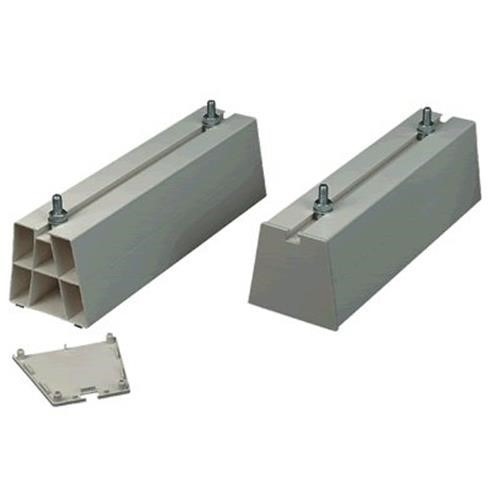 Immagine di Tecnogas supporti a pavimento per motocondensanti, L.35 H.10 P.8 cm, colore bianco (1 pezzo) 11216