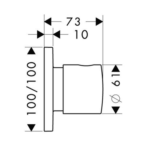 Immagine di Axor CITTERIO M set esterno deviatore quattro (deviatore 3 vie) e trio/stop (2 vie con arresto), finitura cromo 34920000