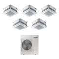 Immagine di Samsung Cassetta 4 vie Mini WindFree R32 Climatizzatore penta split inverter | unità esterna 10 kW unità interne 9000+9000+9000+12000+12000 BTU AJ100RCJ5EG/EU+3xAJ026RBNDEG/EU+2xAJ035RBNDEG/EU
