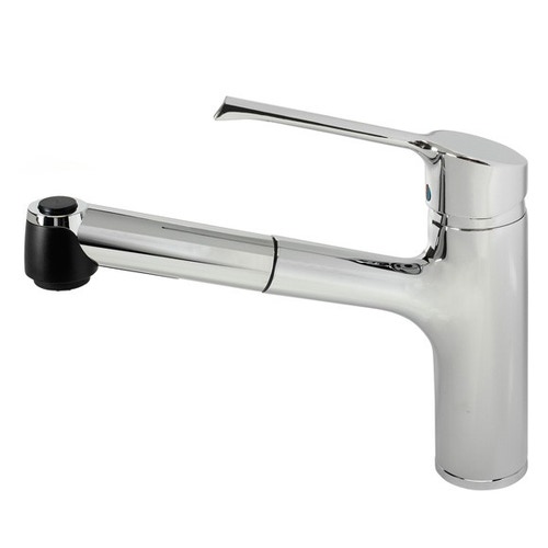 Immagine di Ideal Standard RETTA miscelatore monocomando da appoggio su lavello, bocca di erogazione orientabile ed estraibile a 2 funzioni, cromo B8987AA