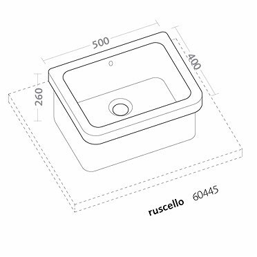 Immagine di Pozzi Ginori RUSCELLO lavello per installazione su mensola, colore bianco 60445000