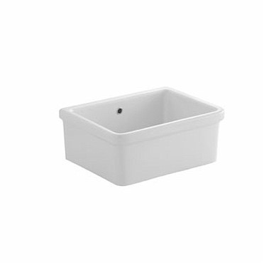 Immagine di Pozzi Ginori RUSCELLO lavello per installazione su mensola 60x45x27,5 cm, colore bianco 60446000