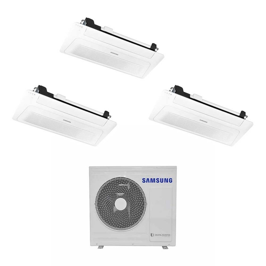 Immagine di Samsung Cassetta 1 via WindFree R32 Climatizzatore trial split inverter | unità esterna 6.8 kW unità interne 9000+12000+12000 BTU AJ068RCJ3EG/EU+AJ026RB1DEG/EU+2xAJ035RB1DEG/EU