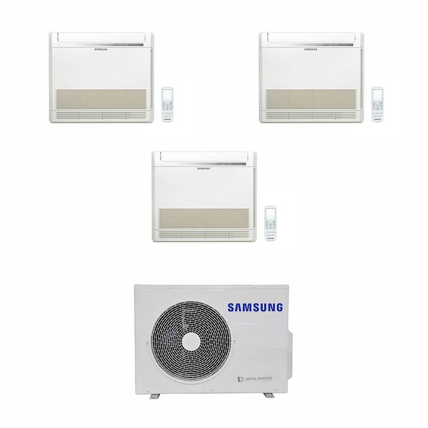 Immagine di Samsung Console R32 Climatizzatore trial split inverter | unità esterna 5.2 kW unità interne 9000+9000+12000 BTU AJ052RCJ3EG/EU+2xAJ026RBJDEG/EU+AJ035RBJDEG/EU