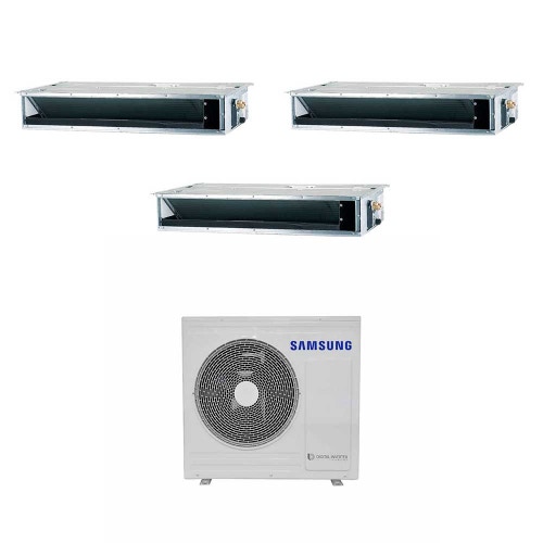 Immagine di Samsung Canalizzabile SLIM/MSP R32 Climatizzatore trial split inverter | unità esterna 6.8 kW unità interne 12000+12000+12000 BTU AJ068RCJ3EG/EU+3xAJ035RBLDEG/EU