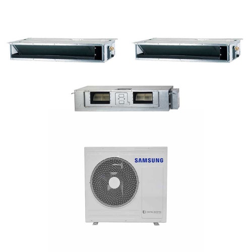 Immagine di Samsung Canalizzabile SLIM/MSP R32 Climatizzatore trial split inverter | unità esterna 6.8 kW unità interne 9000+12000+18000 BTU AJ068RCJ3EG/EU+AJ026RBLDEG/EU+AJ035RBLDEG/EU+18