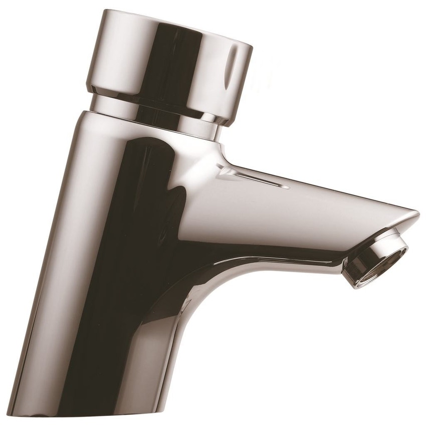 Immagine di Ceramica Dolomite FORUM rubinetto monocomando temporizzato per lavabo, bocca di erogazione fissa, cromo B8287AA