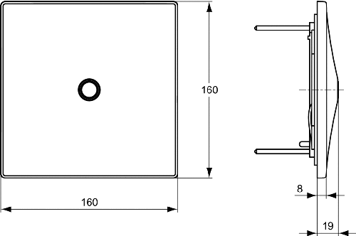 Immagine di Ideal Standard CERAPLUS rubinetto elettronico ad incasso per orinatoio, funzionamento a sensore, finitura cromo A3732XJ