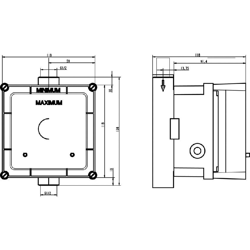 Immagine di Ideal Standard CERAPLUS box di controllo per alimentazione a batteria, finitura neutro A3794NU