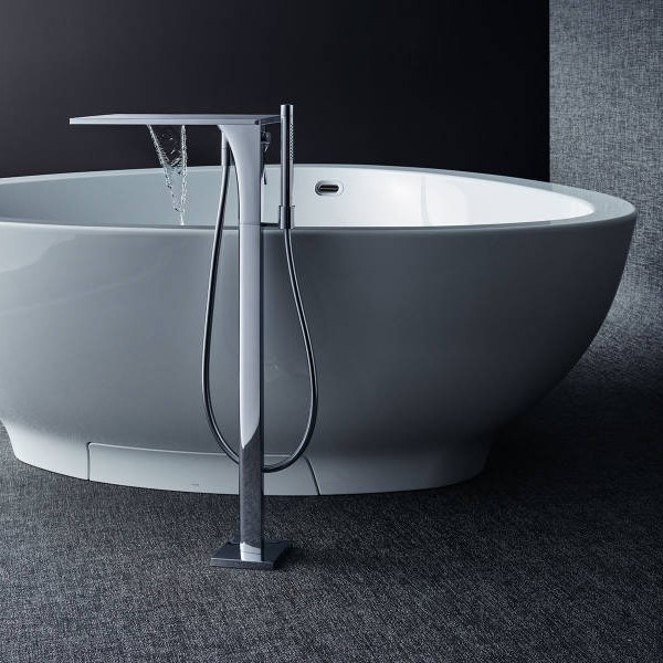 Immagine di Axor MASSAUD miscelatore monocomando vasca, a pavimento, finitura cromo 18450000