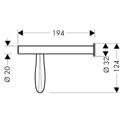 Immagine di Axor MASSAUD portarotolo, finitura cromo 42236000
