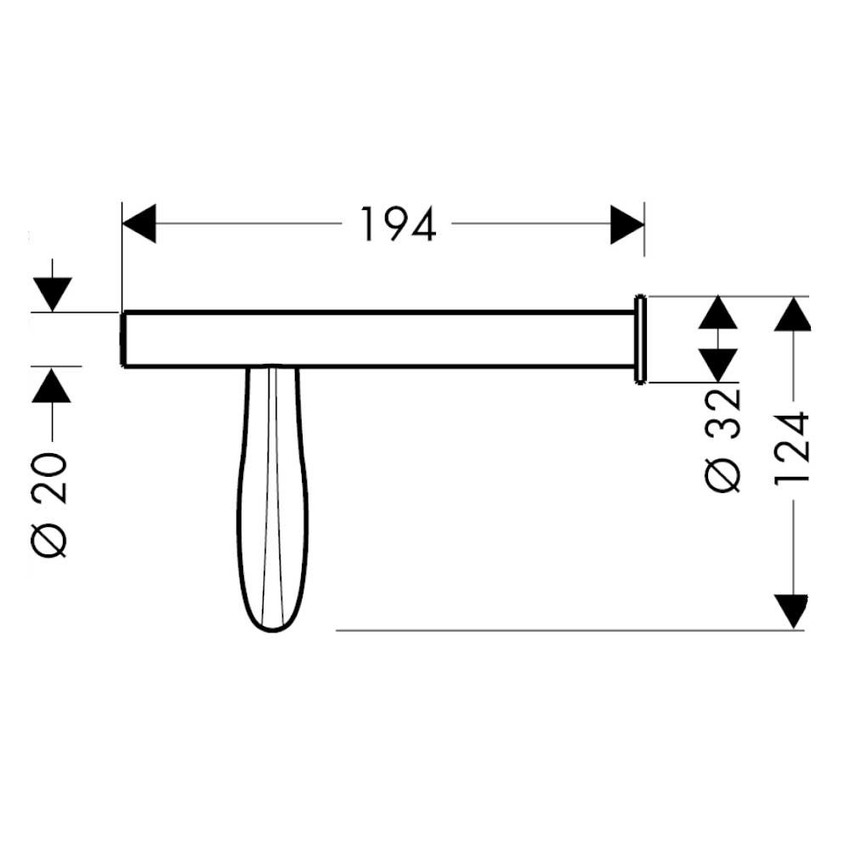 Immagine di Axor MASSAUD portarotolo, finitura cromo 42236000