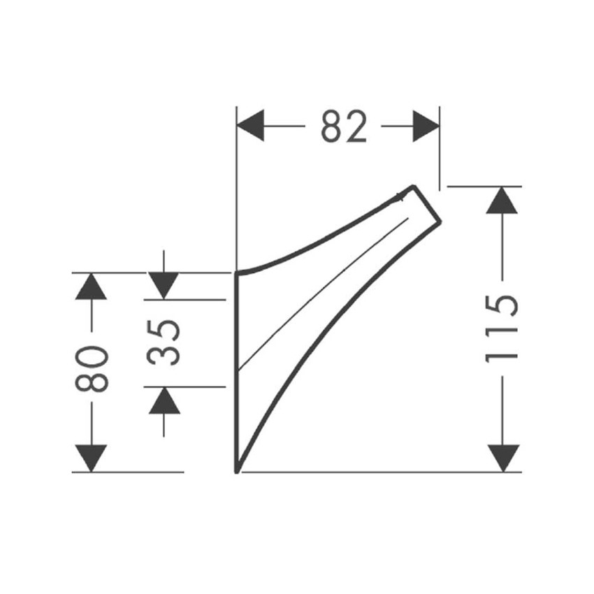 Immagine di Axor MASSAUD attaccapanni a muro, finitura cromo 42237000